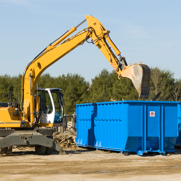 are there any restrictions on where a residential dumpster can be placed in Hewlett